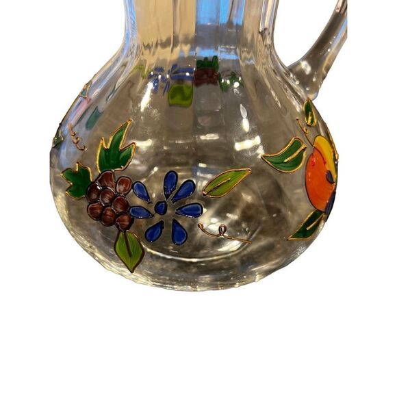 Vintage Venetian fruit pitcher accented in 24k gold - Picture 6 of 11